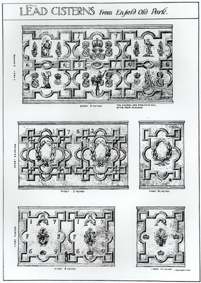 Lead Cisterns from Enfield Old Park, c.1900 by Harry Inigo Triggs