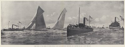 First Race of the Series of International Yacht Races between Defender and Valkyrie III by Harry M. Pettit