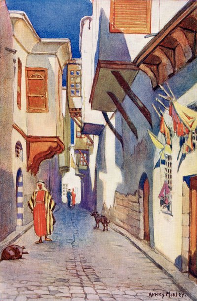 A Street in Damascus, Syria, c. 1910, from A Book of Modern Palestine by Richard Penlake by Harry Morley