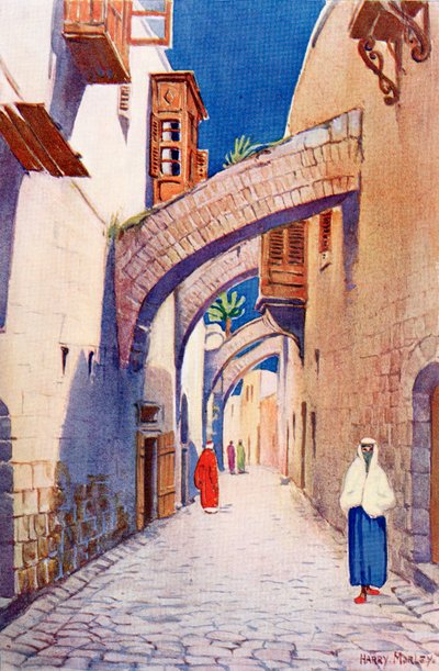 The Via Dolorosa, Jerusalem, Palestine, c. 1910, from A Book of Modern Palestine by Richard Penlake by Harry Morley