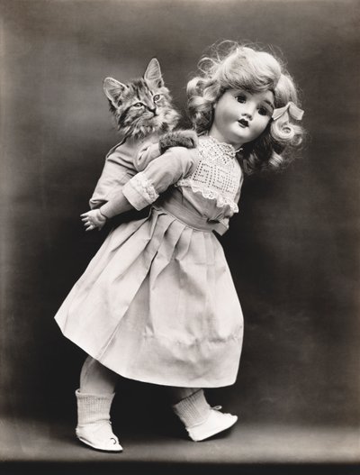 Kitties Series: Ride With a Doll, c.1914 by Harry Whittier Frees