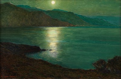 Moonlight - The Lights of Ventimiglia by Harry van der Weyden