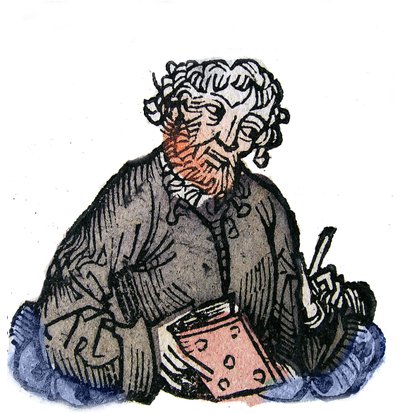 Portrait of Juvenal (Decimus Iunius Iuuenalis) Latin Satirical Poet from the End of the 1st Century. Xylography of 