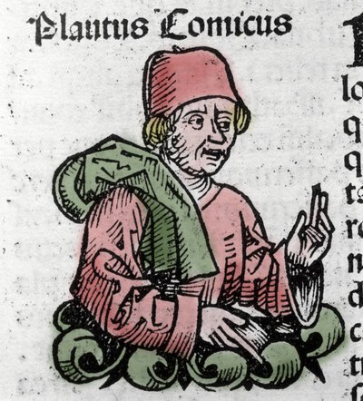 Portrait of the comic author Plaute (Titus Maccius Plautus) (259/251-184 BC) Xylography of “Chronicles of Nuremberg” by Hartmann Schedel by Hartmann Schedel