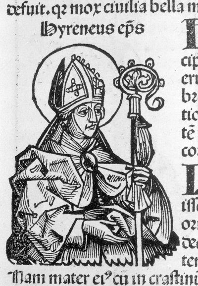 Saint Irenaeus Bishop after the Chronicle of Nuremberg by Hartmann Schedel by Hartmann Schedel