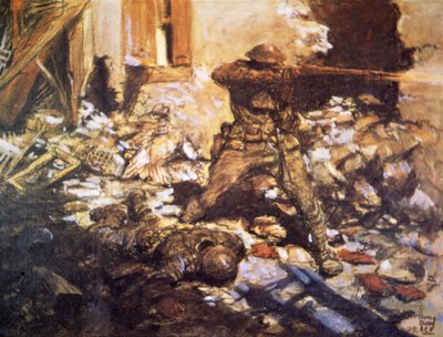 Street Fighting in a Village on the Marne by Harvey T. Dunn