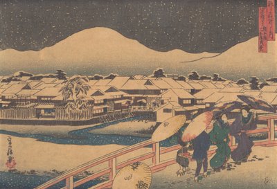 Night View of the Yamato Tea-house by Hasegawa Sadanobu