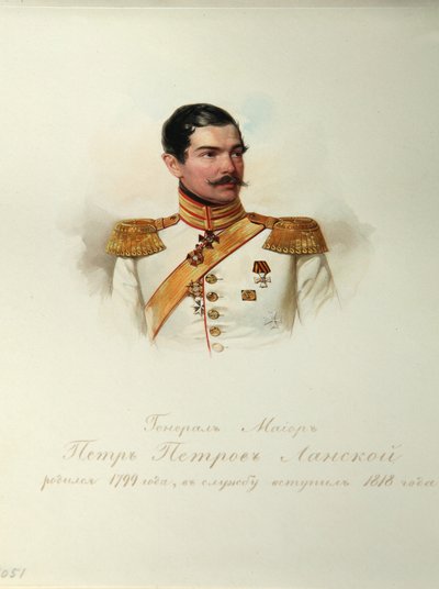 Portrait of General Pyotr Petrovich Lanskoy 1799-1877 From the Album of the Imperial Horse Guards, 1846-1849 by Hau