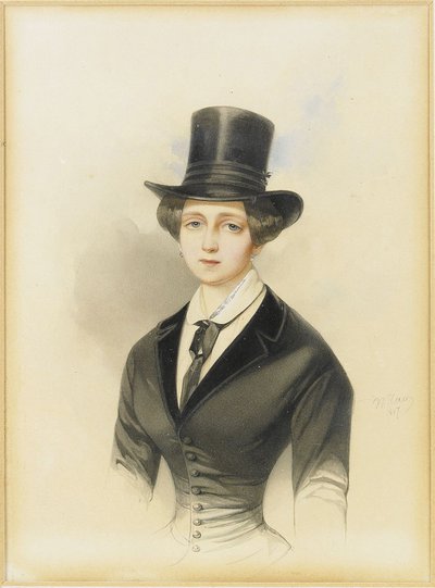 Portrait of Grand Duchess Catherine Mikhailovna of Russia, 1827-1894, 1847 by Hau