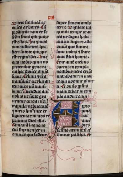Gospel Book with Evangelist Portraits: Decorated Initial by Hausbuch Master