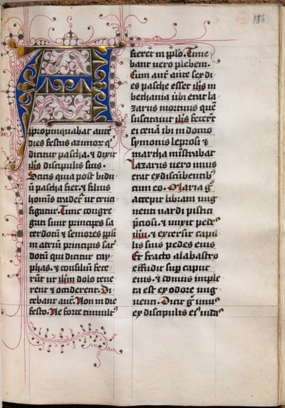 Gospel Book with Evangelist Portraits: Decorated Initial by Hausbuch Master