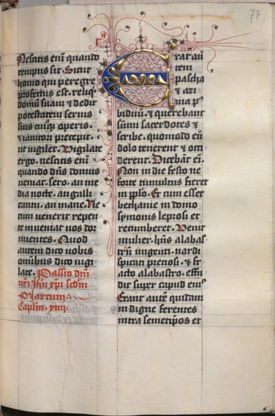 Gospel Book with Evangelist Portraits: Decorated Initial by Hausbuch Master