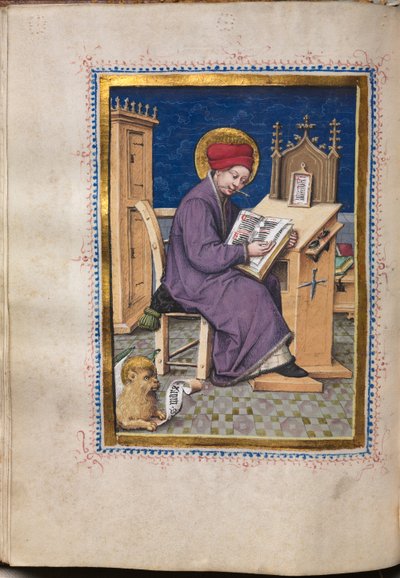 Gospel Book with Evangelist Portraits: Saint Mark by Hausbuch Master