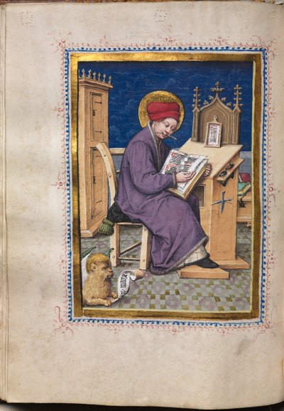 Gospel Book with Evangelist Portraits: Saint Mark by Hausbuch Master