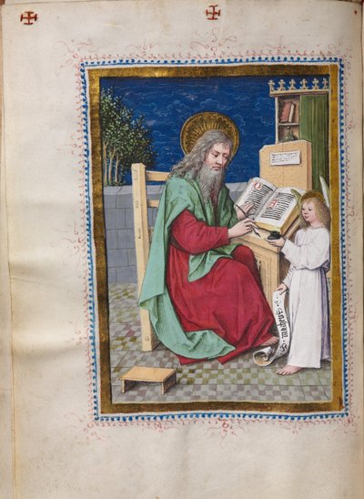 Gospel Book with Evangelist Portraits: Saint Matthew by Hausbuch Master