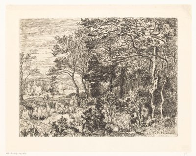 Figures at the Edge of a Forest by Hector Allemand