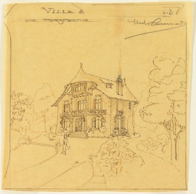 Perspective View of a Villa by Hector Guimard