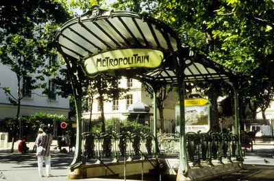 Subway station Abbesses in Paris, France by Hector Guimard