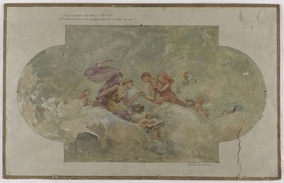 Sketch for the Marriage Hall in the 8th Arrondissement of Paris: The Wedding by Hector d
