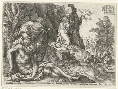Good Samaritan Treats the Wounds by Heinrich Aldegrever