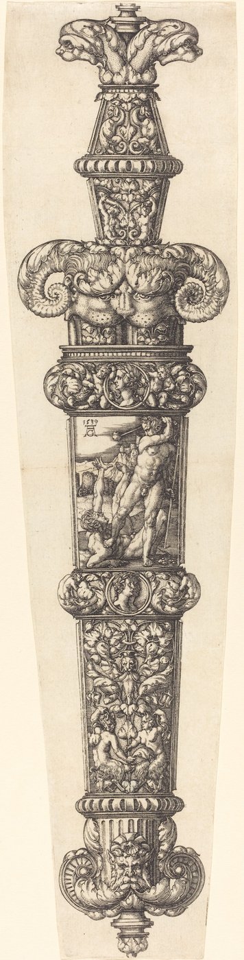 Design for a Dagger Sheath with Cain and Abel, 1539 by Heinrich Aldegrever