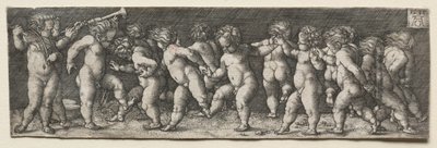 Fifteen Nude Children Dancing, 1535 by Heinrich Aldegrever