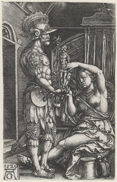 Medea Giving a Statue to Jason by Heinrich Aldegrever