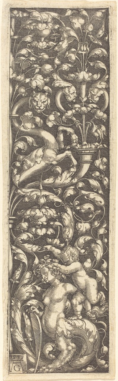 Ornament with a Child on the Back of a Sphinx by Heinrich Aldegrever