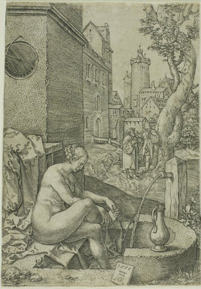 Susanna Surprised by the Elders, from The Story of Susanna by Heinrich Aldegrever