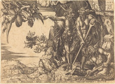 The Rich Man Being Carried Away by the Devil by Heinrich Aldegrever