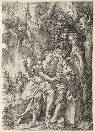 The Story of Lot: Lot with His Daughters by Heinrich Aldegrever