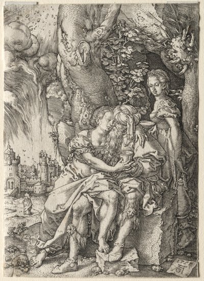 The Story of Lot: Lot with His Daughters by Heinrich Aldegrever