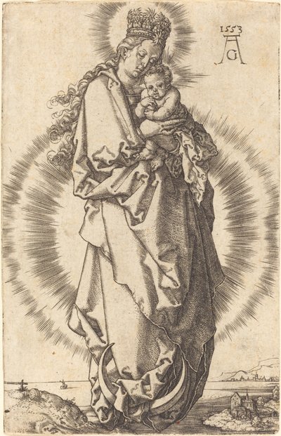 The Virgin with the Child on the Crescent by Heinrich Aldegrever