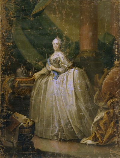 Portrait of Empress Catherine II 1729-1796, 1765 by Heinrich Buchholz
