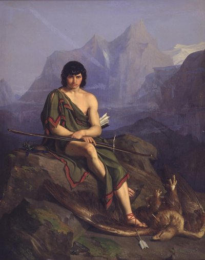 An Archer Resting After Killing an Eagle by Heinrich Eddelien