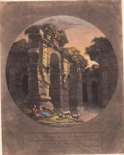 Ruins of Antiquity. Dedicated to Kirkerup by Heinrich Grosch