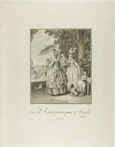Rendezvous For Marly, from Monument of the Physical and Moral Costume of the Late Eighteenth Century by Heinrich Guttenberg