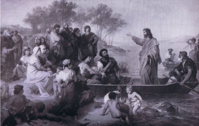 Christ Preaching on the Sea of Galilee, Bibbys Annual by Heinrich Karl Hofmann