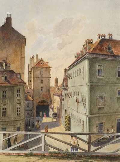 The Neutor with the Stockhaus in Vienna by Heinrich Lang