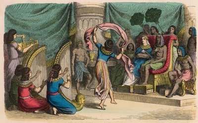 Ancient Egypt: Music and Dance Before the King by Heinrich Leutemann