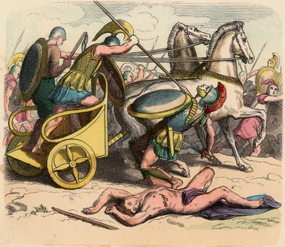 Ancient Greece: Greek Military, Greece at the Time of the Kings, War Chariot by Heinrich Leutemann