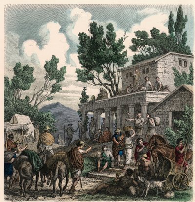 Ancient Greece: The Way to Olympia at Olympic Games Time, 1866 by Heinrich Leutemann