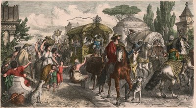 Ancient Rome: Via Appia (Appian Way) at the Imperial Era by Heinrich Leutemann