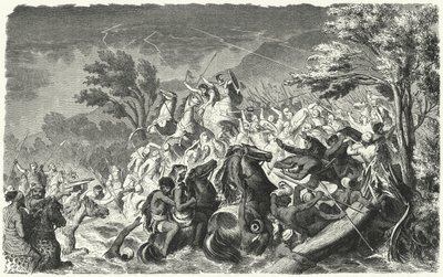 Battle of the Crimissus, 339 BC (engraving) by Heinrich Leutemann
