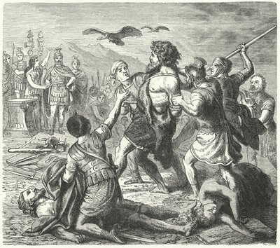 Capture of Tetobod, King of the Teutones, by the Romans After the Battle of Aquae Sextiae by Heinrich Leutemann