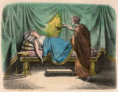 Greece at the time of the Republics: Bed by Heinrich Leutemann
