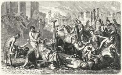 The Romans Carrying Off the Art Treasures of Greece (engraving) by Heinrich Leutemann