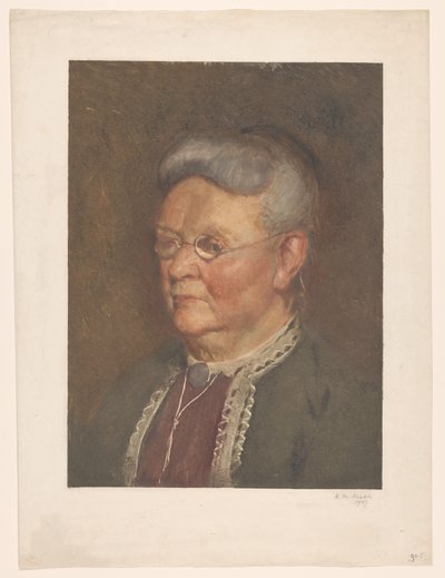 Portrait of an Old Lady by Heinrich M. Krabbé (signed by artist)