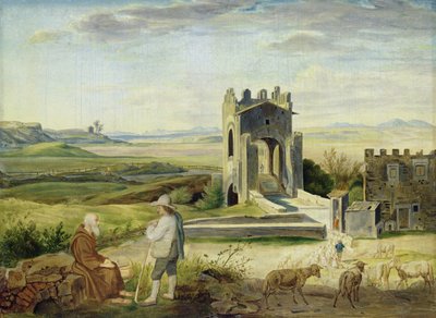Campagna Landscape near the Nomentano Bridge by Heinrich Maria von Hess