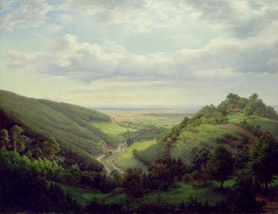 View from the Heilenberg Castle at Jugenheim on the Rhine, 1846 by Heinrich Schilbach